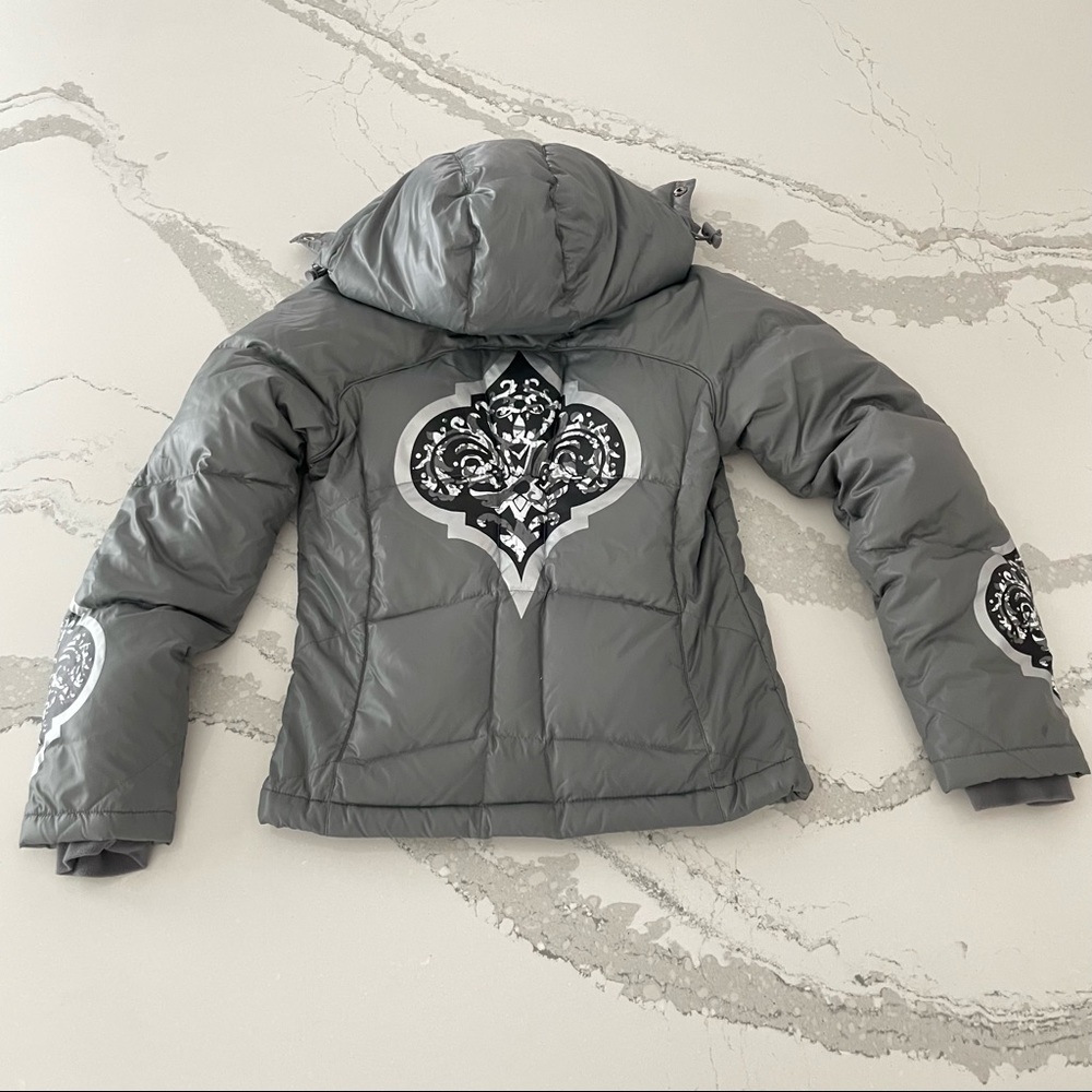 Athleta Grey Down Puffer Jacket - Picture 5 of 16